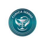 Creación el logotipo. Rótulo luminoso para clínica estetica Sermed. Rotulación cristales en vinilo ácido